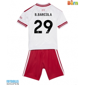 Billiga Liverpool Bradley Barcola #29 Bortatröja Barn 2026-27 Kortärmad (+ Korta byxor)